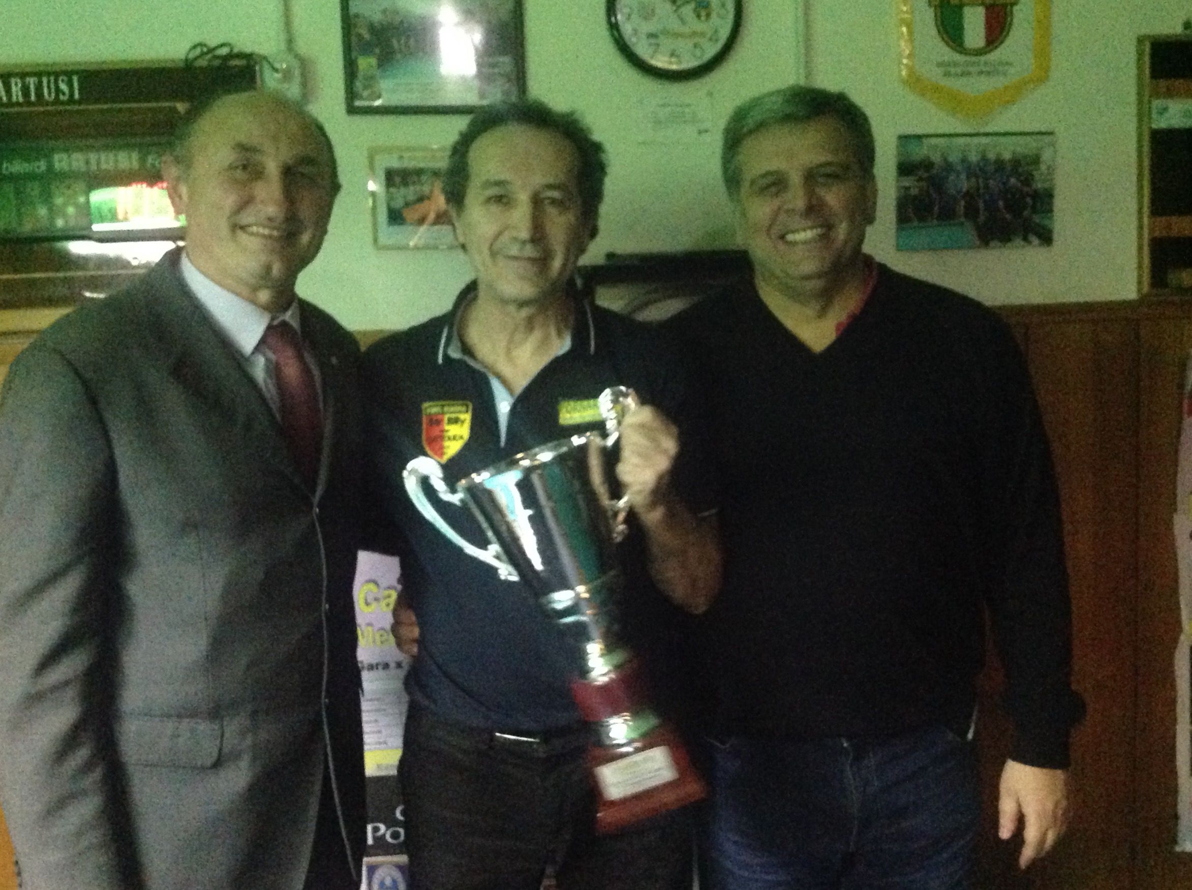 Il vincitore Mussoni Paolo con il Presidente Regionale Loris De Cesari e De Simone Giuseppe
