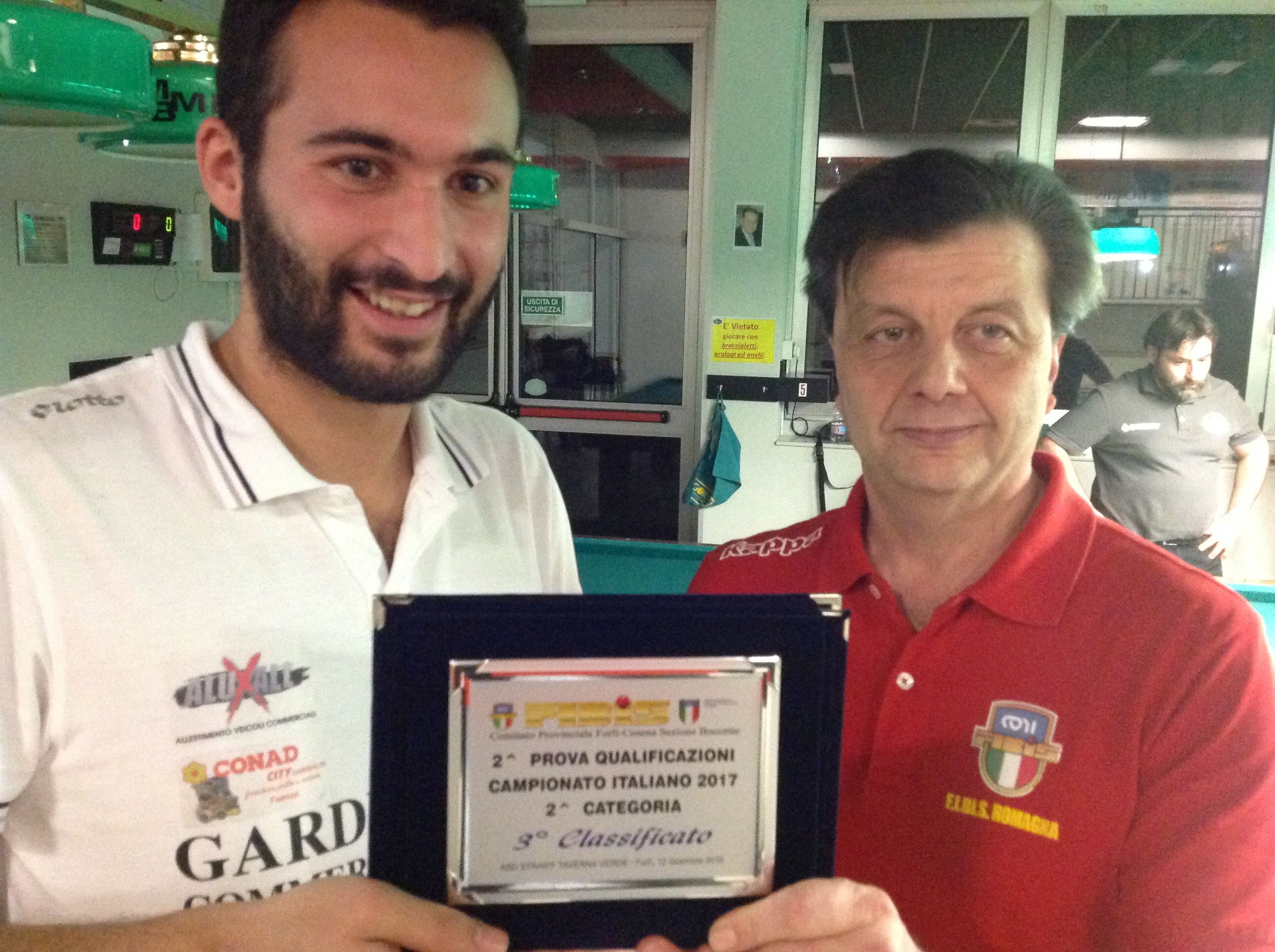 Bagnolini Francesco con il Direttore di gara Stefano Stagnani